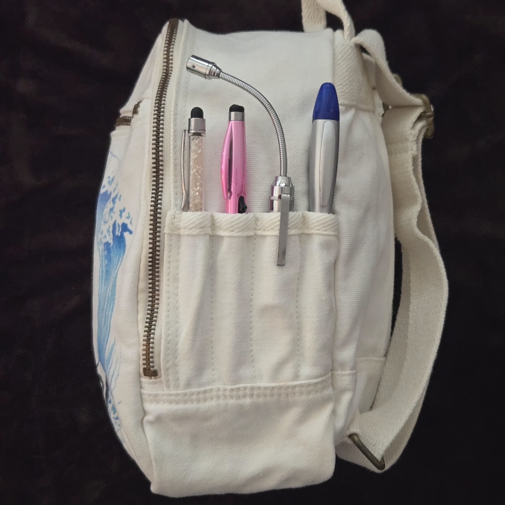 Polo Ralph Lauren Cream Canvas Backpack - Picture 4 of 13
